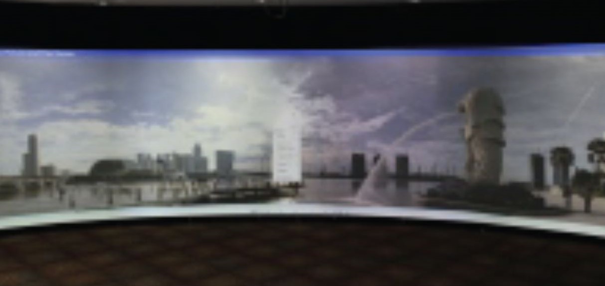 Special Applications: Interactive Curved Screen Setup - Multiple Projectors seamlessly blending to create a single large interactive screen